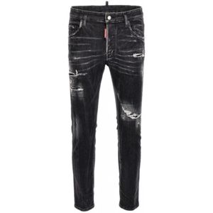 Dsquared2, Heren, Jeans, Zwart, Maat: M