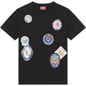 Kenzo, Dames, Tops, Zwart, Maat: L Katoen,