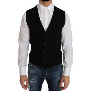 Dolce & Gabbana, Heren, Pakken, Zwart, Maat: XL Katoen,