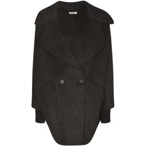 P.a.r.o.s.h., Dames, Mantels, Grijs, Maat: M Wol,