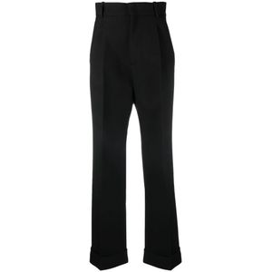 Gucci, Dames, Broeken, Zwart, Maat: 2XS Wol,