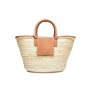 Jacquemus Soli Palm Manden Tas , Beige , Dames , Maat: ONE Size