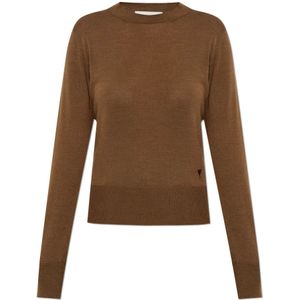 Ami Paris, Dames, Truien, Bruin, Maat: S Wol,