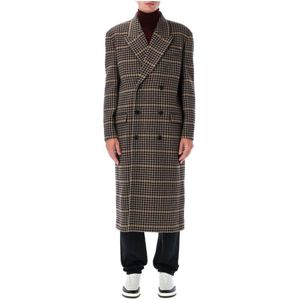 Saint Laurent, Heren, Mantels, Veelkleurig, Maat: M Wol,