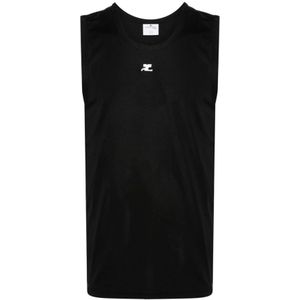 Courrèges, Dames, Tops, Zwart, Maat: M