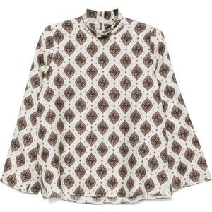 Alberto Biani, Dames, Blouses & Shirts, Wit, Maat: M Zijde,