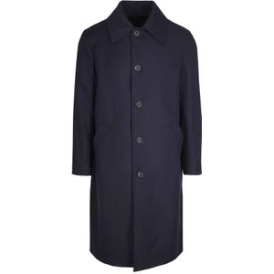 Lubiam, Heren, Mantels, Blauw, Maat: M Wol,