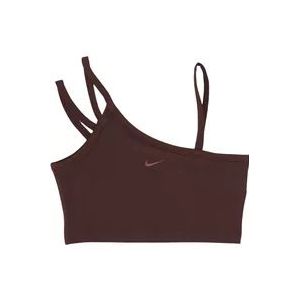 Nike Moderne Crop Top voor dagelijkse sportkleding , Brown , Dames , Maat: M
