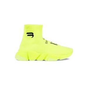 Balenciaga Vibrant Yellow Speed Soccer Sneakers voor Dames , Yellow , Dames , Maat: 35 EU