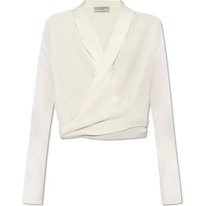 AllSaints, Dames, Truien, Beige, Maat: M Wol,