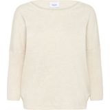 Saint Tropez - R-Neck Pullover Fog Melange - Vest - Beige