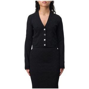 Pinko, Dames, Truien, Zwart, Maat: XS Leer,