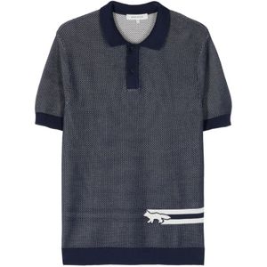 Maison Kitsuné, Heren, Tops, Blauw, Maat: M Katoen,