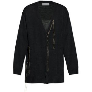 Yohji Yamamoto, Heren, Truien, Zwart, Maat: L Katoen,