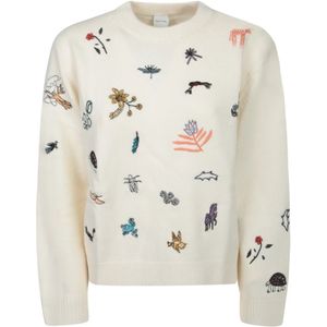 Paul Smith, Dames, Truien, Wit, Maat: M Leer,