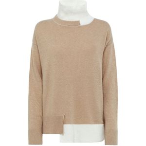 Alpha Studio, Dames, Truien, Beige, Maat: S