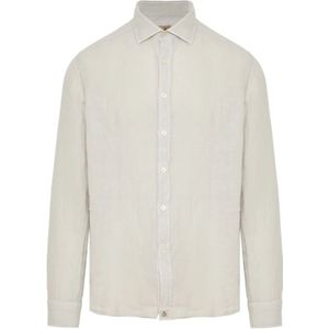 Sonrisa, Heren, Overhemden, Grijs, Maat: L Linnen,