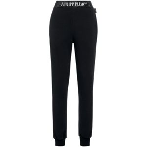 Philipp Plein, Dames, Broeken, Zwart, Maat: L Katoen,