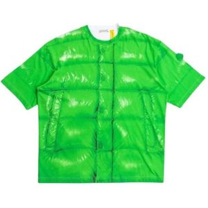 Moncler, Heren, Tops, Groen, Maat: L Katoen,