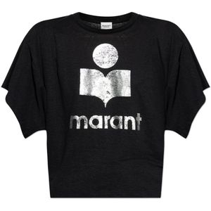 Marant étoile, Dames, Tops, Zwart, Maat: XL Linnen,