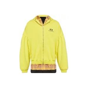 Balenciaga Gelaagde hoodie , Yellow , Heren , Maat: L