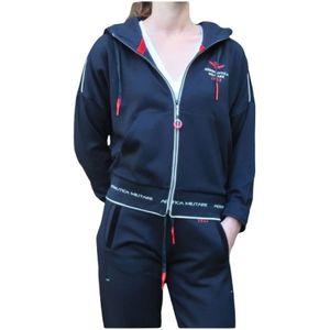 Aeronautica Militare, Dames, Sweatshirts & Hoodies, Zwart, Maat: XS Katoen,