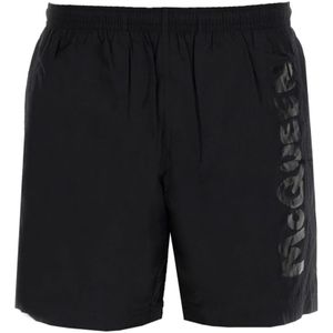 Alexander McQueen, Heren, Korte broeken, Zwart, Maat: S Polyamide,