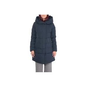 Woolrich Blauwe Gewatteerde Parka , Blue , Dames , Maat: XL