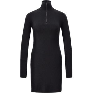 Courrèges - Zwarte Rits Jersey Jurk - Dames