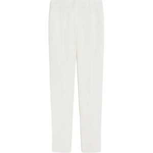 Sportmax, Dames, Broeken, Wit, Maat: S Linnen,