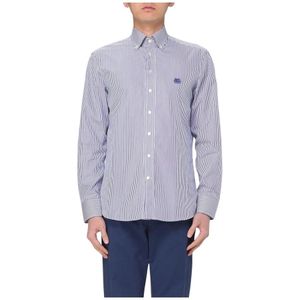 Etro, Heren, Overhemden, Blauw, Maat: L Katoen,