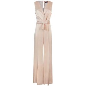 Max Mara Studio, Dames, Jumpsuits & Playsuits, Beige, Maat: 2XS Zijde,