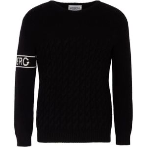 Iceberg, Heren, Truien, Zwart, Maat: XL Wol,