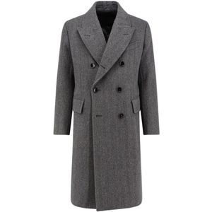 Tom Ford, Heren, Mantels, Grijs, Maat: XL Wol,