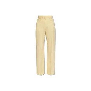 Jacquemus Sauge plooivoorpantalon , Yellow , Dames , Maat: XS