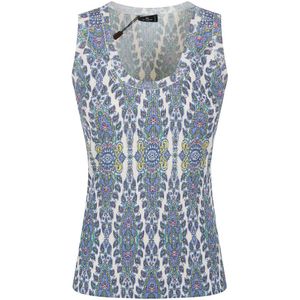 Etro, Dames, Tops, Blauw, Maat: S Katoen,
