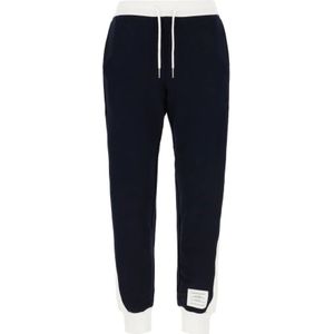 Thom Browne, Dames, Broeken, Blauw, Maat: 3XS Katoen,