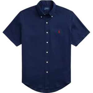 Ralph Lauren, Heren, Overhemden, Blauw, Maat: 2XL Linnen,