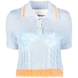 Andersson Bell, Dames, Blouses & Shirts, Blauw, Maat: XS Katoen,