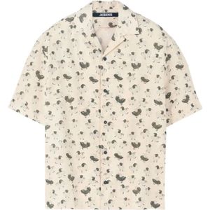 Jacquemus, Heren, Overhemden, Beige, Maat: M