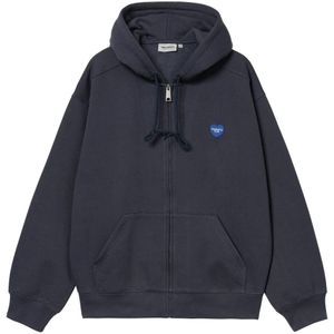 Carhartt Wip, Heren, Sweatshirts & Hoodies, Blauw, Maat: S Katoen,