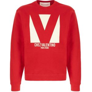 Valentino Garavani, Heren, Sweatshirts & Hoodies, Rood, Maat: M