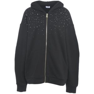 Liu Jo, Dames, Sweatshirts & Hoodies, Zwart, Maat: XL Katoen,