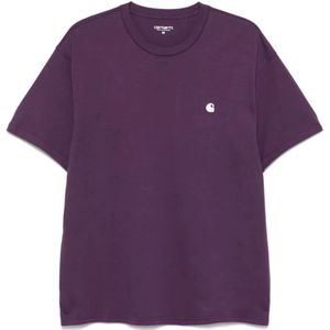 Carhartt Wip, Heren, Tops, Paars, Maat: M Katoen,