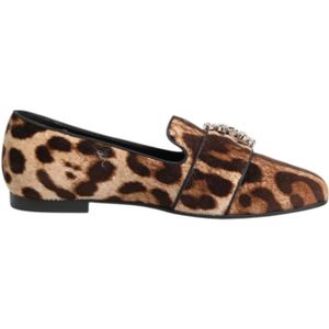 Dolce & Gabbana, Dames, Schoenen, Bruin, Maat: 35 EU Leer,