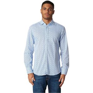 Bastoncino, Heren, Overhemden, Blauw, Maat: L Katoen,