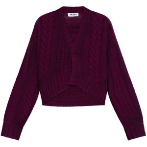 The Attico, Dames, Truien, Paars, Maat: 3XS Wol,