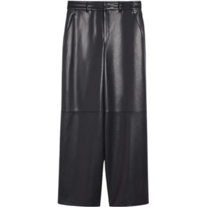 Max Mara, Dames, Broeken, Zwart, Maat: L Jersey,