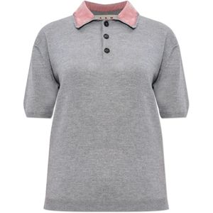 Marni, Dames, Tops, Grijs, Maat: 2XS Wol,
