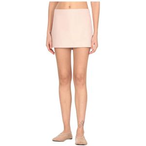 Khaite, Dames, Rokken, Roze, Maat: 2XS Leer,